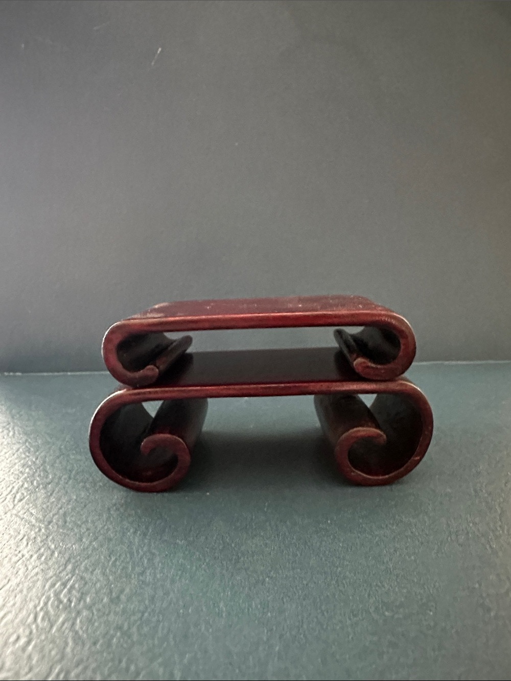 NEW Size ❤️ Vintage Set of Two SMALL Asian Wooden Stands